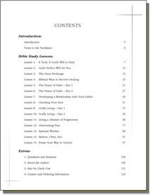 A Healing Journey - Table of Contents