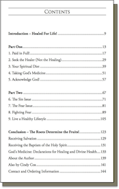 Healed For Life - Table of Contents